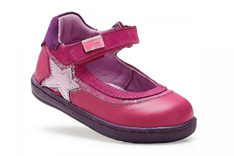 ΠΑΙΔΙΚΕΣ ΔΕΡΜΑΤΙΝΕΣ ΜΠΑΡΕΤΕΣ CROCODILINO ΑΣΤΕΡΙ FUCHSIA