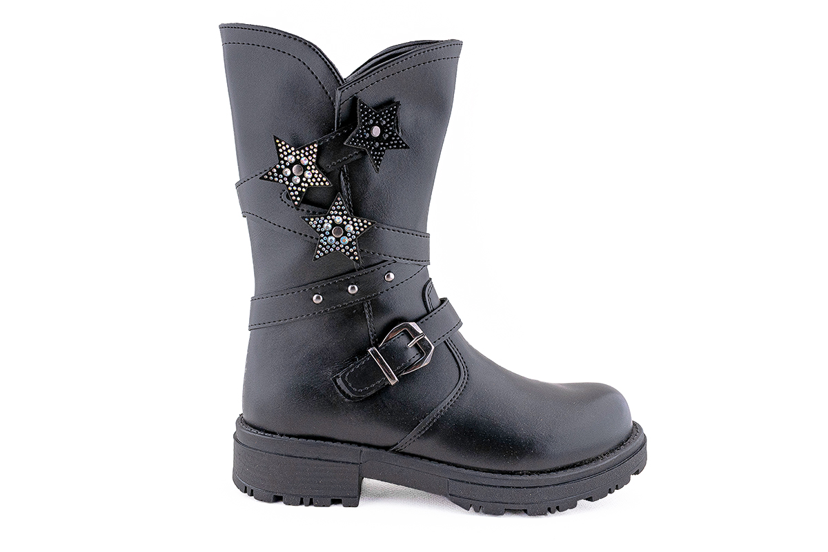 ΠΑΙΔΙΚΕΣ ΜΠΟΤΕΣ ECO LEATHER ΑΣΤΕΡΙ ΣΤΡΑΣ BLACK ΠΑΙΔΙΚΕΣ ΜΠΟΤΕΣ ECO LEATHER ΑΣΤΕΡΙ ΣΤΡΑΣ BLACK