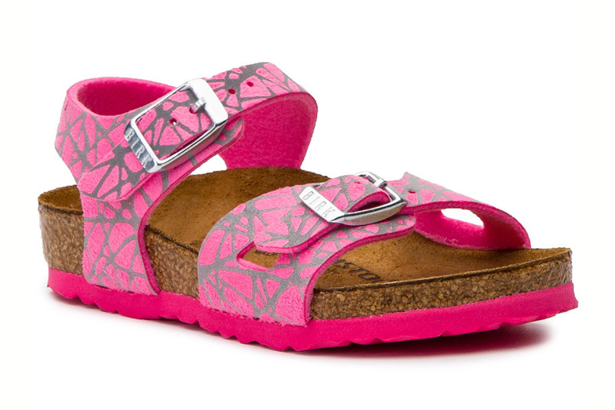 BIRKENSTOCK RIO REFLECTIVE LINES PINK FUCHSIA BIRKENSTOCK RIO REFLECTIVE LINES PINK FUCHSIA