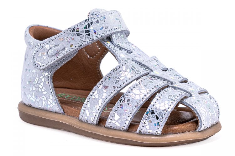 bebe δερμάτινα πέδιλα Crocodilino metallics SILVER