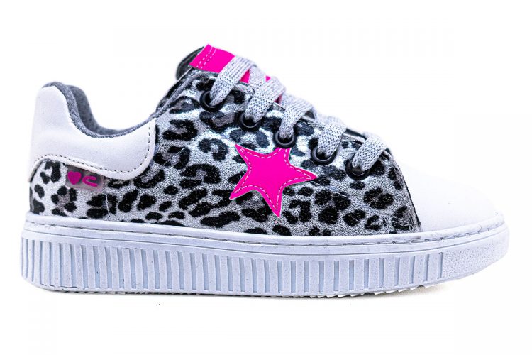 ΠΑΙΔΙΚΑ SNEAKERS LEOPARD CROCODILINO ΑΣΤΕΡΙ WHITE