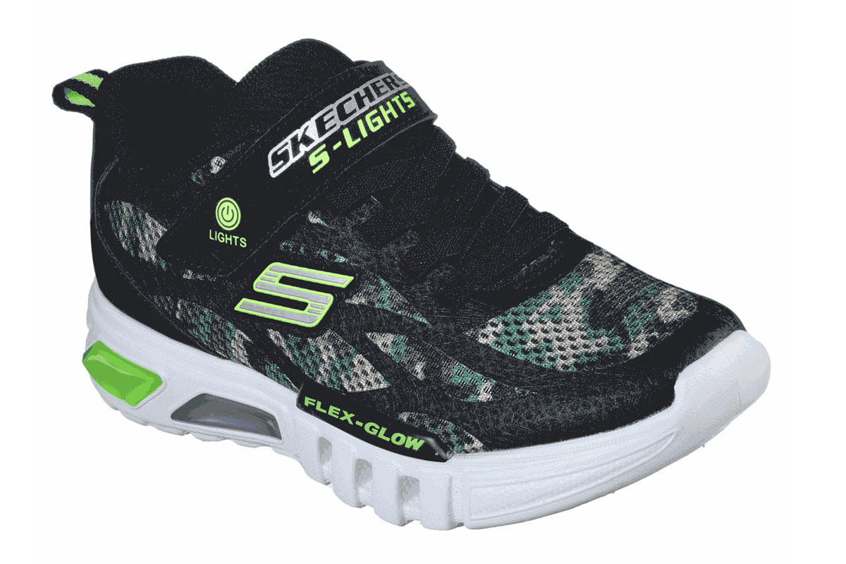 ΠΑΙΔΙΚΑ ΑΘΛΗΤΚΑ SKECHERS FLEX CAMO FLEX GLOW BLACK ΠΑΙΔΙΚΑ ΑΘΛΗΤΚΑ SKECHERS FLEX CAMO FLEX GLOW BLACK