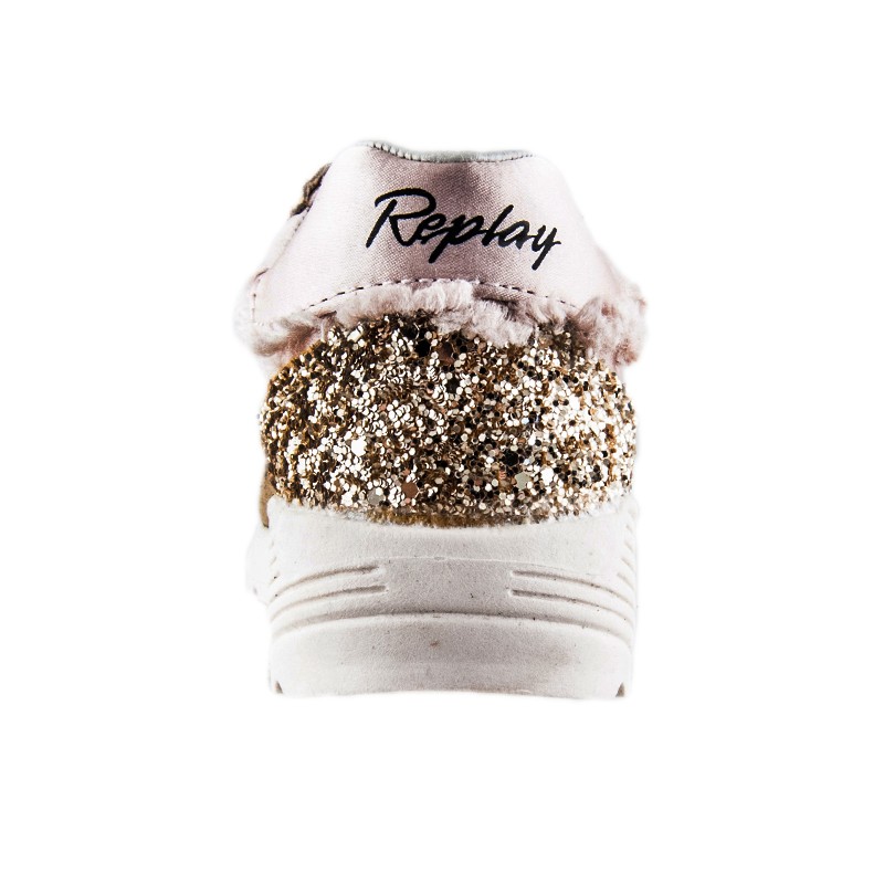 Replay Χαμηλο Casual Κοριτσι Hendrix JS180045T - ΜΠΕΖ-ΧΡΥΣΟ REPLAY ΧΑΜΗΛΟ CASUAL ΚΟΡΙΤΣΙ HENDRIX