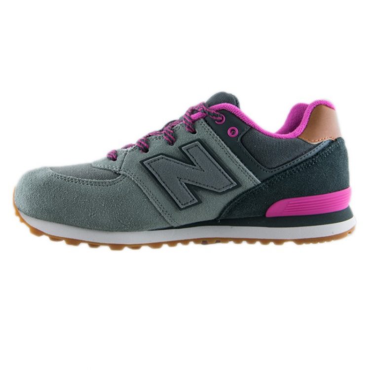 Αθλητικό παπούτσι για κορίτσι NEW BALANCE σε γκρι, με αντικραδασμική, αντιολισθητική σόλα από αφρό για σταθερό περπάτημα.