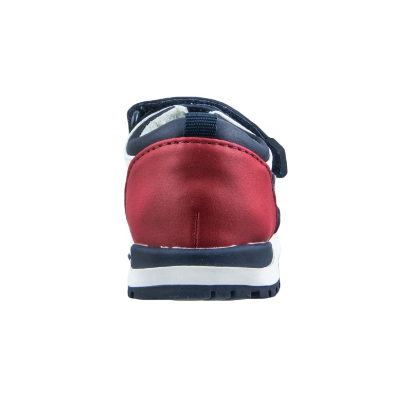 Mayoral Πεδιλο Αγορι 41078 - ΜΠΛΕ-ΚΟΚΚΙΝΟ MAYORAL πέδιλο για αγόρι σε μπλε-γκρι χρώμα για να νιώθει άνεση και ασφάλεια στις πρώτες διακοπές της ζωής του!