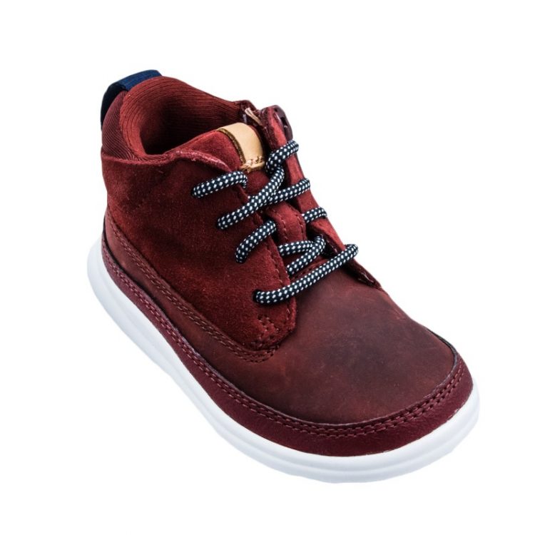 Clarks Μποτάκι Αγόρι Cloud Air T Burgundy 26143260 - ΜΠΟΡΝΤΩ