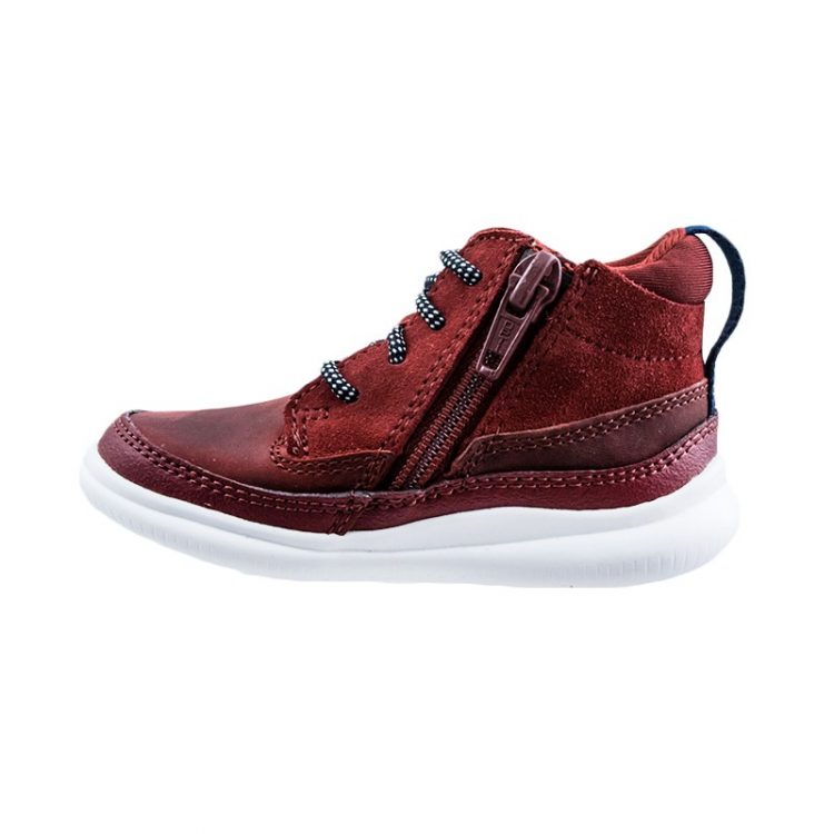 CLARKS Μποτάκι CLOUD AIR T BURGUNDY για μικρά αγόρια!