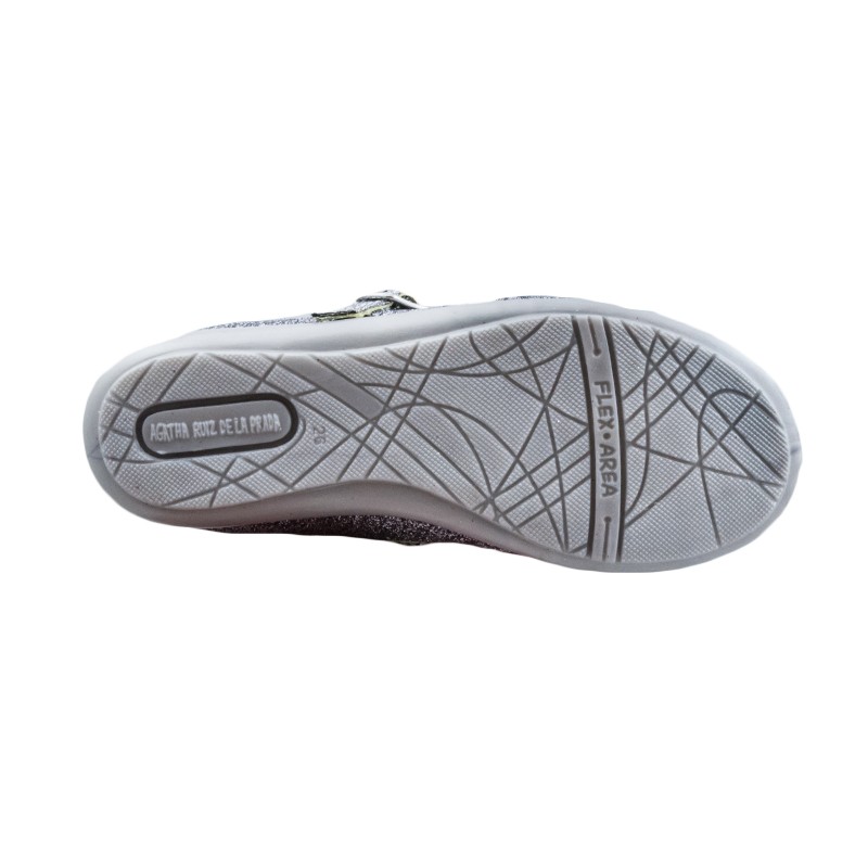 Agatha Ruiz De La Prada Μπαρετα Κοριτσι 191951 - ΑΣΗΜΙ-GLITTER AGATHA RUIZ DE LA PRADA παπούτσι μπαλαρίνα για κορίτσια με τσαχπινιά!