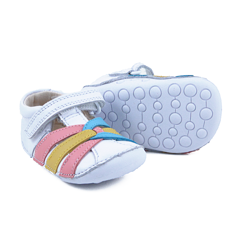 Clarks Μπαρέτα Κορίτσι Tiny Mae T 26150376 - ΛΕΥΚΟ-MULTI Μπαρέτα Κορίτσι Tiny Mae T