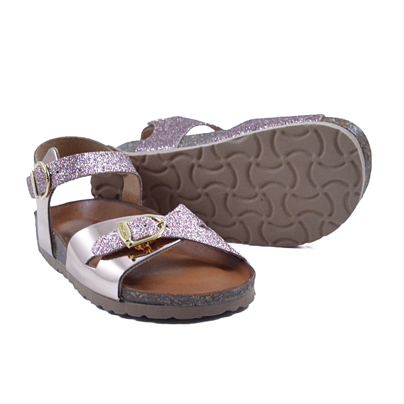 Bionatura Πέδιλο Κορίτσι 1005 - ΡΟΖ-GLITTER Bionatura παιδικό πέδιλο για κορίτσια που θέλουν άνεση και λάμψη!