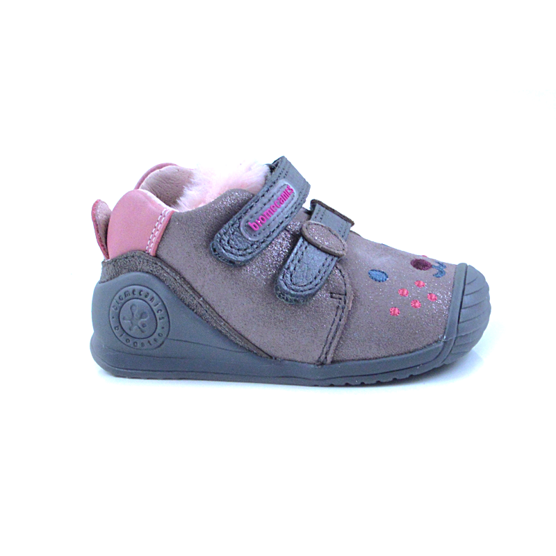 Biomecanics Μποτάκι Κορίτσι 201114 - ΓΚΡΙ-GLITTER Biomecanics παιδικό μποτάκι για κορίτσια σε συνδυασμό γκρι και ροζ χρώματος.