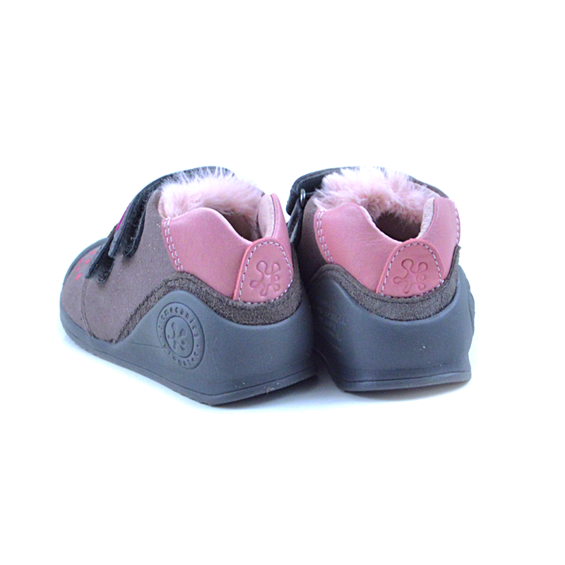 Biomecanics Μποτάκι Κορίτσι 201114 - ΓΚΡΙ-GLITTER Biomecanics παιδικό μποτάκι για κορίτσια σε συνδυασμό γκρι και ροζ χρώματος.