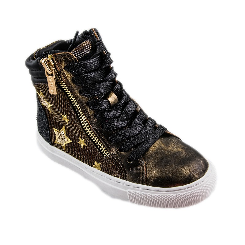 Replay Μποτακι Casual Κοριτσι JZ180030S - ΜΑΥΡΟ-ΧΡΥΣΟ Replay Μποτακι Casual Κοριτσι JZ180030S - ΜΑΥΡΟ-ΧΡΥΣΟ