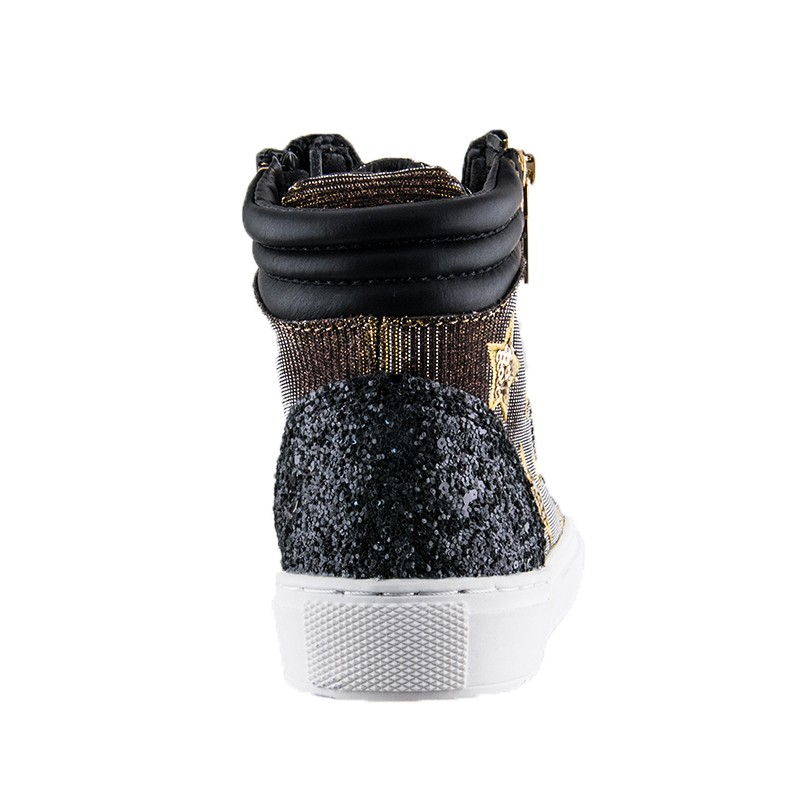 Replay Μποτακι Casual Κοριτσι JZ180030S - ΜΑΥΡΟ-ΧΡΥΣΟ REPLAY ΜΠΟΤΑΚΙ CASUAL ΚΟΡΙΤΣΙ