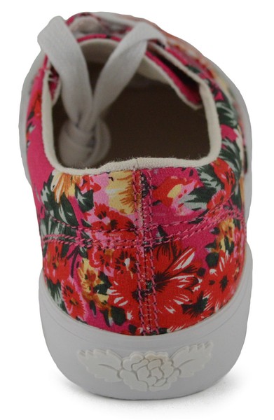 Lelli Kelly Πανινο Κοριτσι LK7274 - ΦΟΥΞΙΑ Πάνινο LELLI KELLY για κορίτσι, σε εντυπωσιακό κόκκινο φλοράλ, με λευκή σόλα και λευκό κορδόνι.