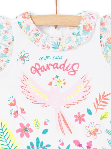 ΒΡΕΦΙΚΗ ΚΟΝΤΟΜΑΝΙΚΗ ΜΑΚΟ ΜΠΛΟΥΖΑ ΓΙΑ ΚΟΡΙΤΣΙ - ΛΕΥΚΟ Βρεφικη Κοντομανικη Μακο Μπλουζα Για Κοριτσι