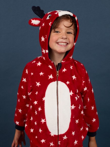 UNISEX ΟΛΟΣΩΜΗ ΠΙΤΖΑΜΑ ΓΙΑ ΒΡΕΦΗ ΠΑΙΔΙΑ & ΕΝΗΛΙΚΕΣ - ΚΟΚΚΙΝΟ