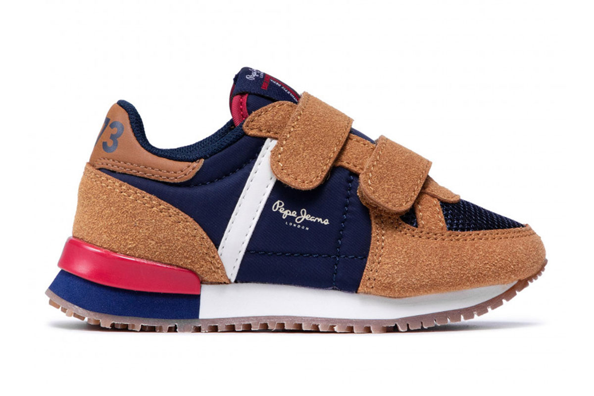 ΠΑΙΔΙΚΑ SNEAKERS PEPE JEANS PBS30507 TΑΜΠΑΚΟ ΠΑΙΔΙΚΑ SNEAKERS PEPE JEANS PBS30507 TΑΜΠΑΚΟ