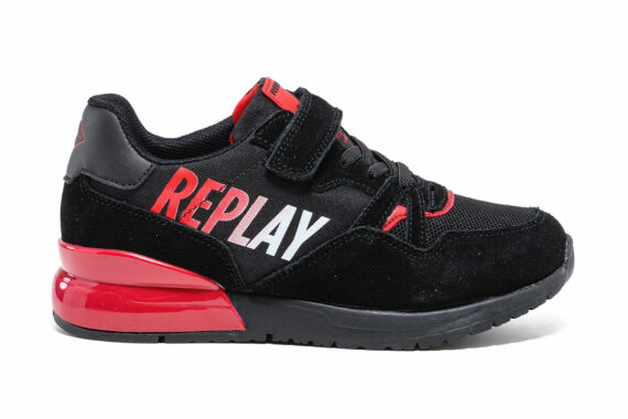 ΠΑΙΔΙΚΑ SNEAKERS REPLAY ΜΑΥΡΟ ΚΟΚΚΙΝΑ BLACK