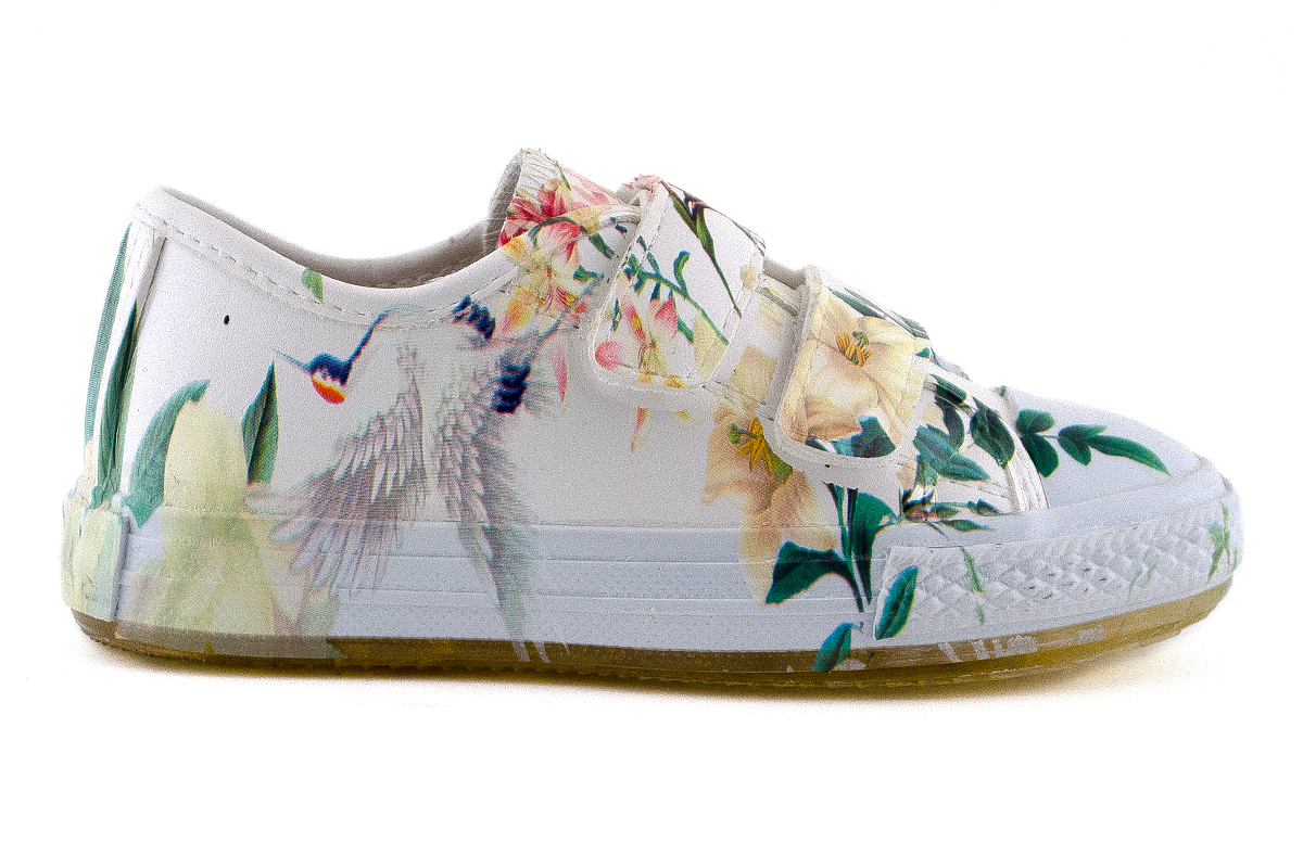 ΠΑΙΔΙΚΑ ΠΑΝΙΝΑ SNEAKER YUP FLORAL PRINT WHITE ΠΑΙΔΙΚΑ ΠΑΝΙΝΑ SNEAKER YUP FLORAL PRINT WHITE