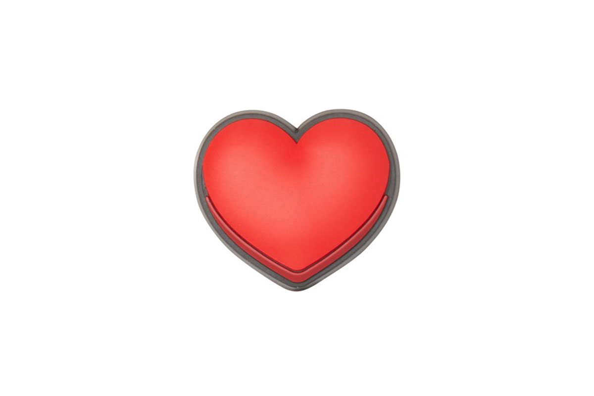 CROCS PIN HEART RED CROCS PIN HEART RED