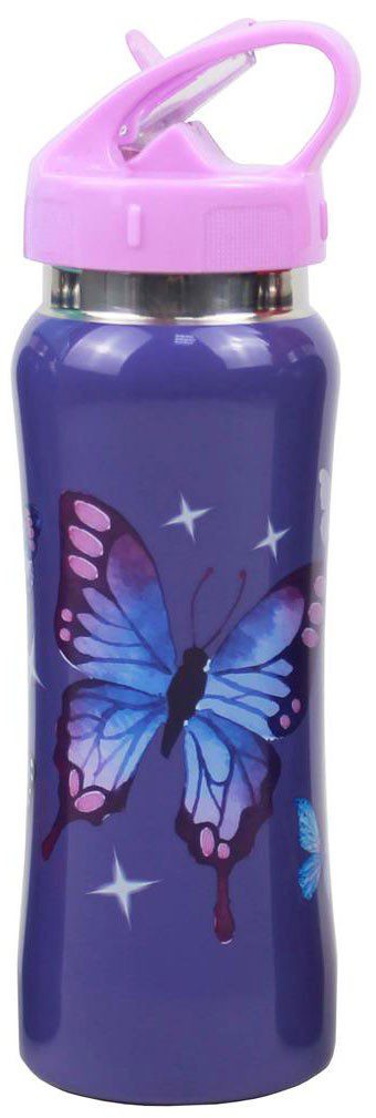Παγουρι Παιδικο Ανοξειδωτο Με Καλαμακι 500ml Butterfly Παγουρι Παιδικο Ανοξειδωτο Με Καλαμακι 500ml Butterfly