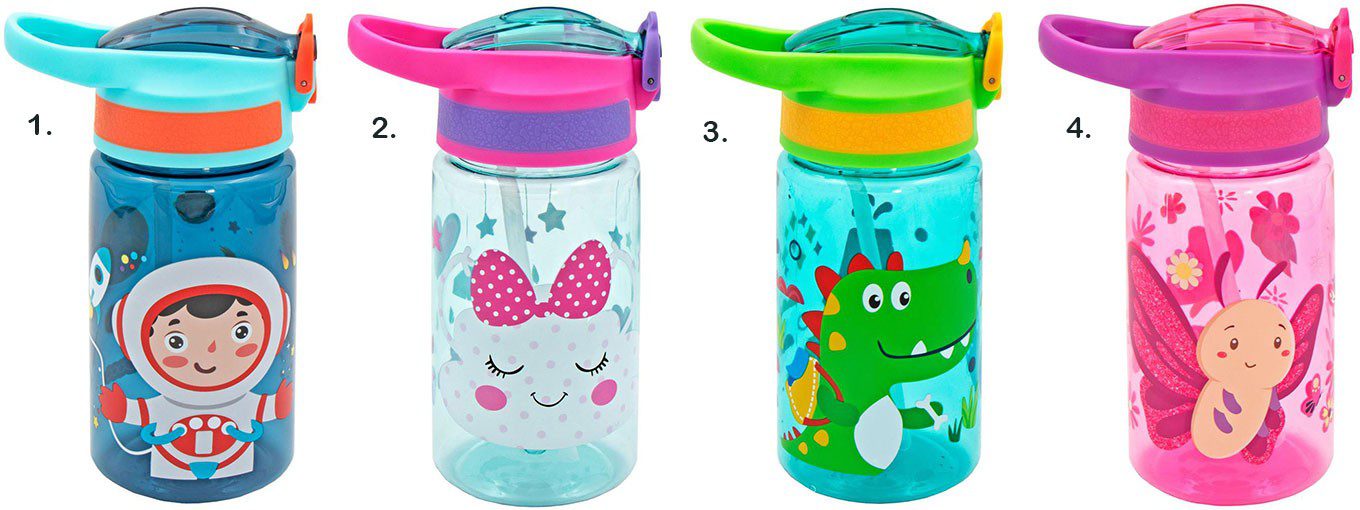 Παγουρι Πλαστικο Με Καλαμακι 500ml 4 Σχεδια Παγουρι Πλαστικο Με Καλαμακι 500ml 4 Σχεδια