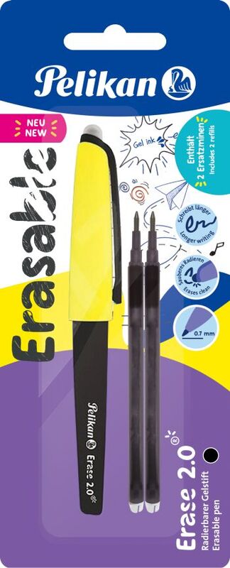 Pelikan Στυλό Gel Erase Μαύρο & 2 Ανταλλακτικά