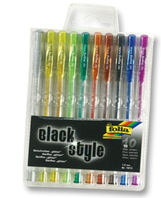 Folia Στυλό Gel Σετ 10 Χρώματα Glitter Folia Στυλό Gel Σετ 10 Χρώματα Glitter