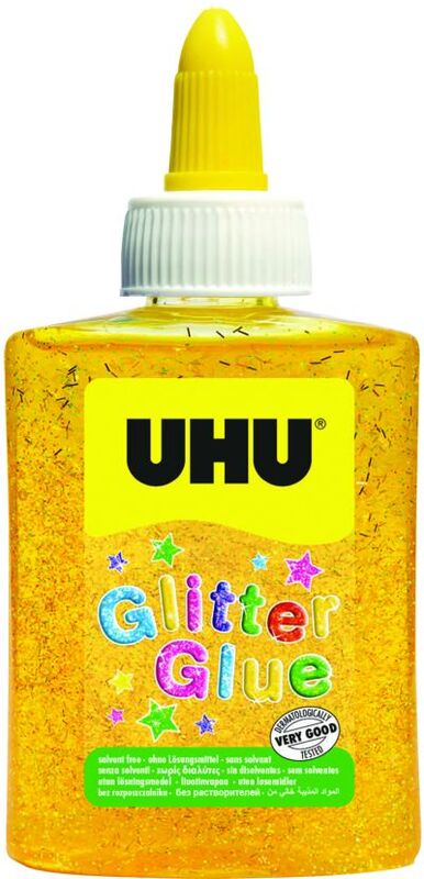 UHU Glitter Glue yellow Bottle 90gr