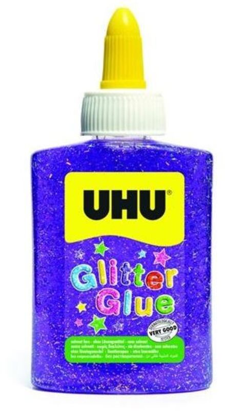 UHU Glitter Glue Purple Bottle 90gr