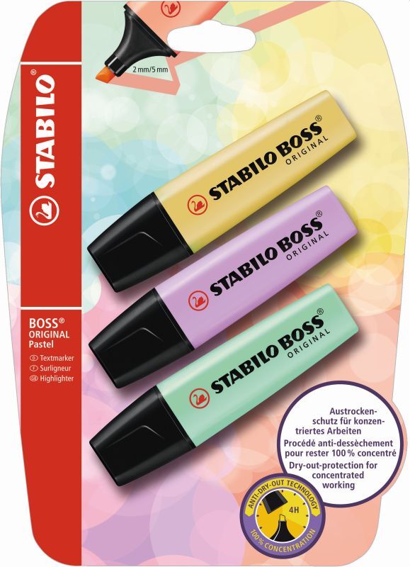 Stabilo Υπογραμμιστές Boss Pastel Σετ 3Τμχ Stabilo Υπογραμμιστές Boss Pastel Σετ 3Τμχ