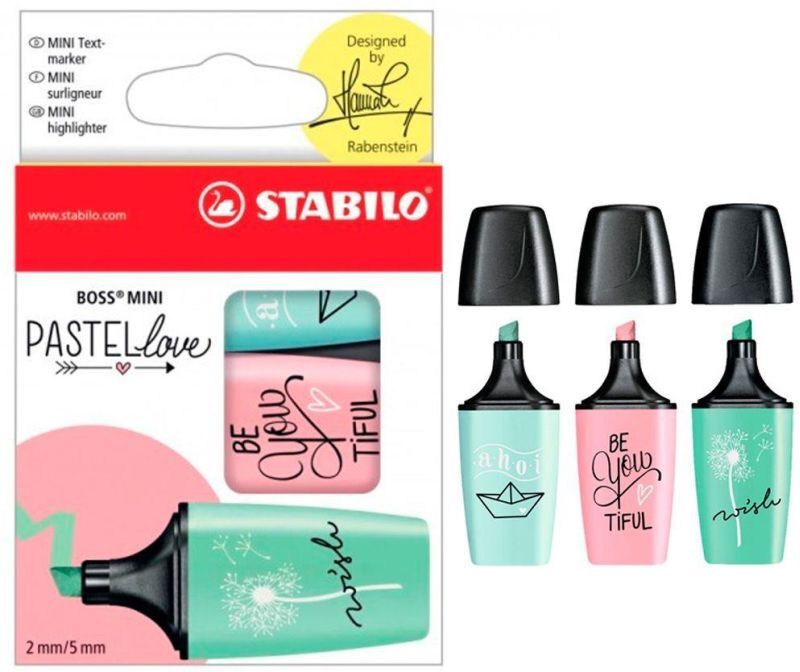 Stabilo Μαρκαδόροι Υπογράμμισης Boss Mini Pastellove-3Τμχ Stabilo Μαρκαδόροι Υπογράμμισης Boss Mini Pastellove-3Τμχ