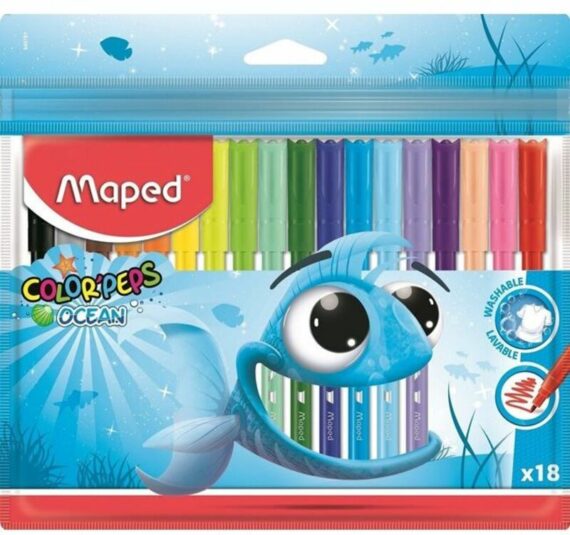 Maped Μαρκαδόροι Color' Peps Ocean-18Τμχ