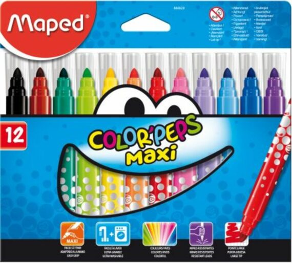 Maped Μαρκαδόροι Color Peps Maxi 12Τμχ