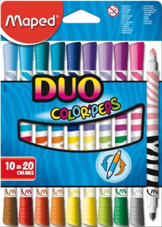 Maped Μαρκαδόροι Color Peps Duo Felt 20Τμχ