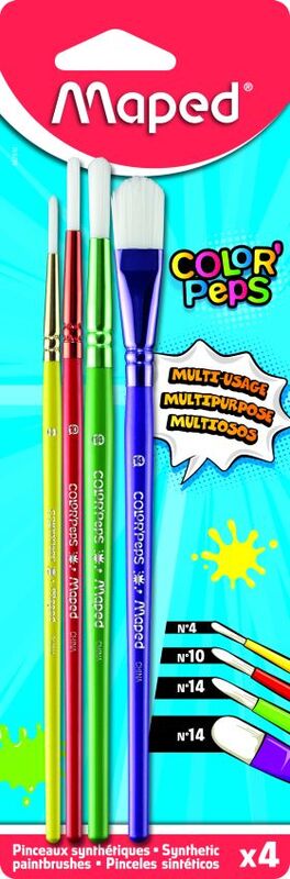 Maped Πινέλα Ξύλινα Νο 4-10-14-14 / 4 Τμχ Maped Πινέλα Ξύλινα Νο 4-10-14-14 / 4 Τμχ