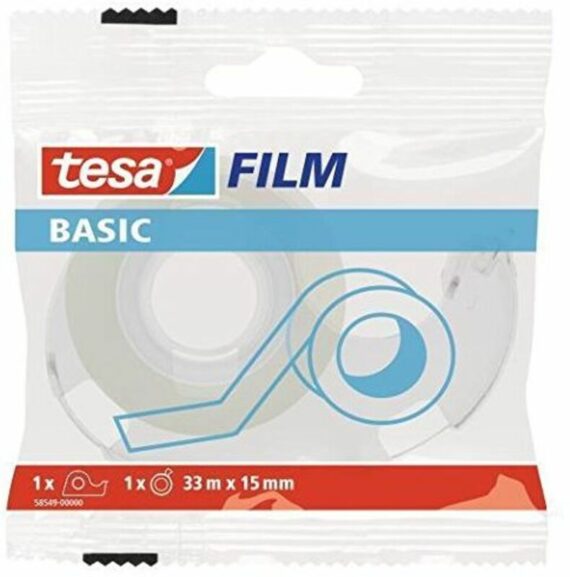 Sellotape Tesa Film Basic Διάφανη 33mmX15mm Dispenser