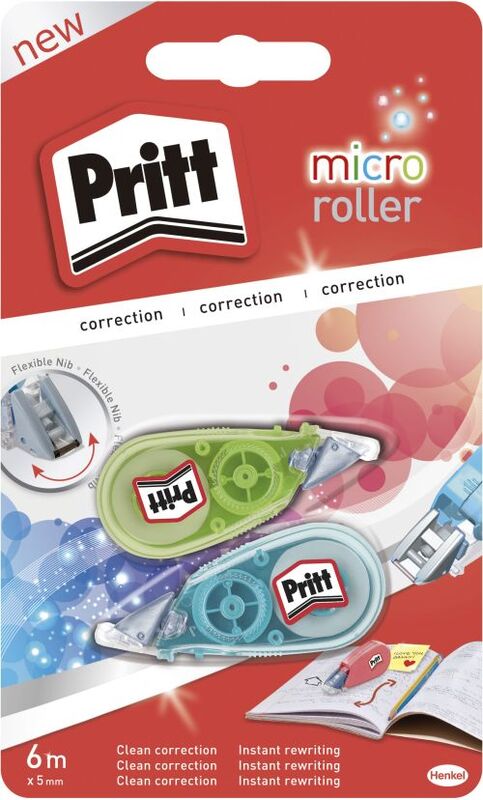 Pritt Διορθωτικό Micro Rolly Blue & Green 2 x Pritt Διορθωτικό Micro Rolly Blue & Green 2 x