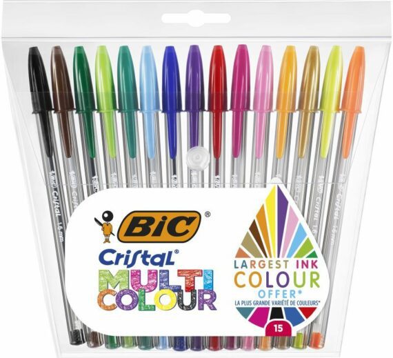 Bic Στυλό Cristal Multicolours-15Τμχ
