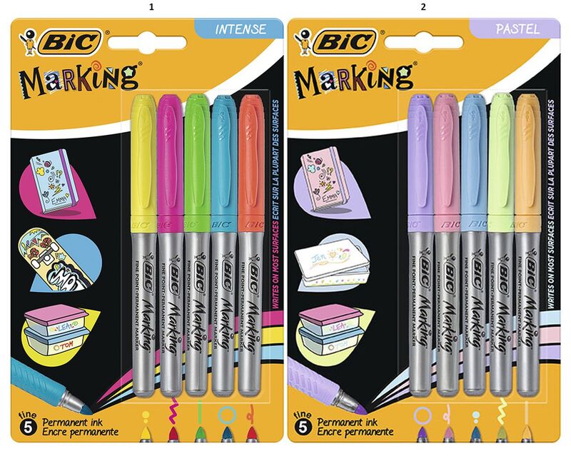 Bic Μαρκαδόρος Ανεξίτηλος Marking Pastel Color-2 Σχέδια Bic Μαρκαδόρος Ανεξίτηλος Marking Pastel Color-2 Σχέδια