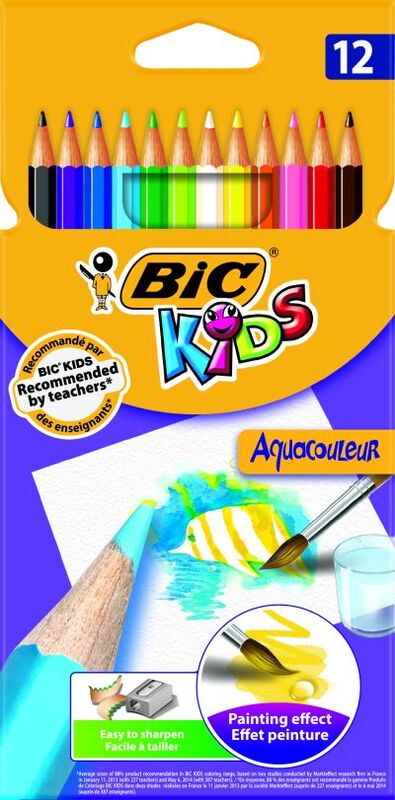 Bic Ξυλομπογιές Kids Aquacouleur-12Τμχ