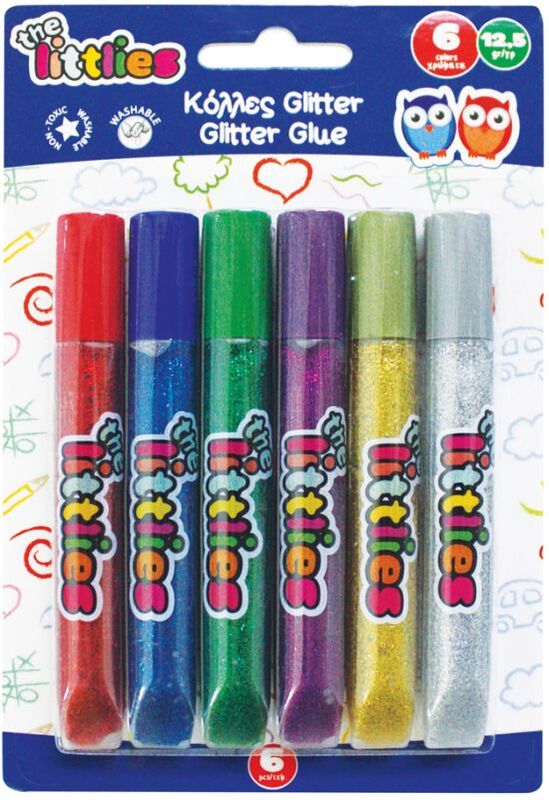 The Littlies Κόλλες Glitter 6 Χρώματα-12gr