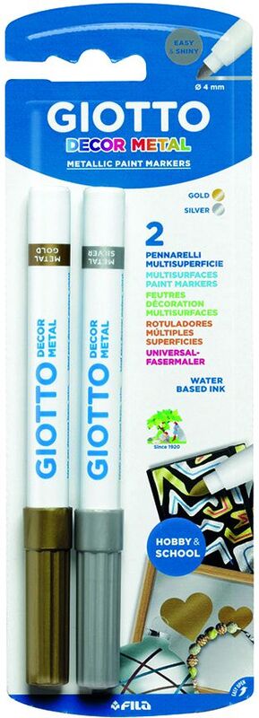 Giotto Μαρκαδόροι Μεταλλικοί Χρυσό-Ασήμι Giotto Μαρκαδόροι Μεταλλικοί Χρυσό-Ασήμι