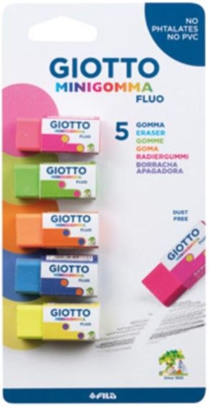 Giotto Γόμα Fluo 5Τμχ