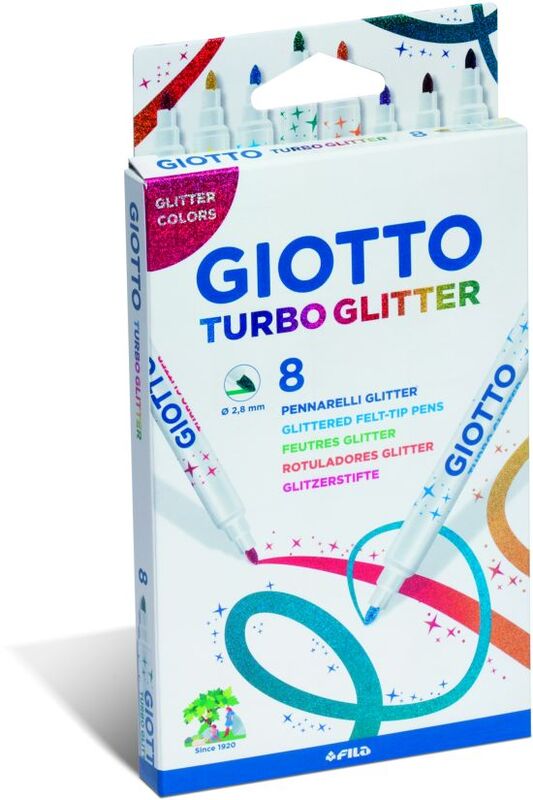 Giotto 8 Μαρκαδόροι Turbo Glitter