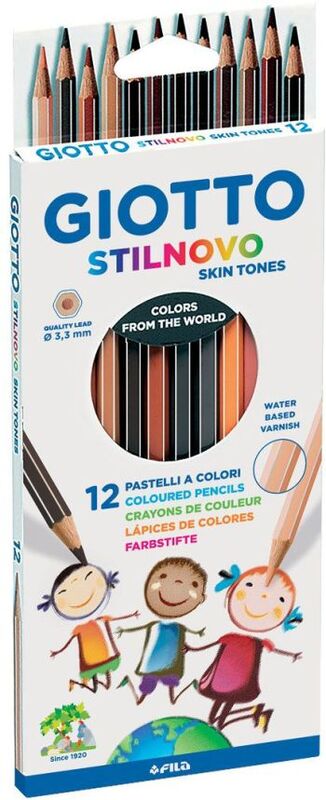 Giotto Ξυλομπογιές Stilnovo Skintones-12Τμχ