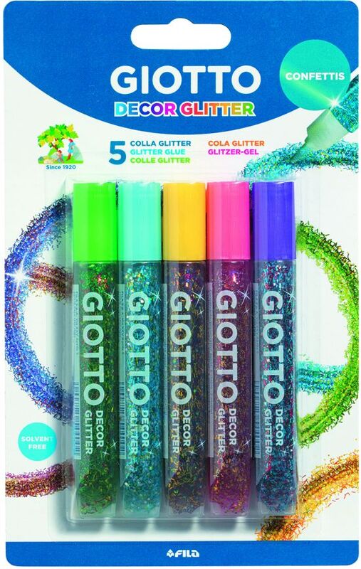 Giotto Κόλλα Glitter Κονφετί 10.5ml-5Τμχ