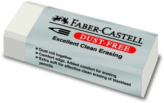 Faber Castell Γόμα Dust Free Μεγάλη Λευκή-1Τμχ