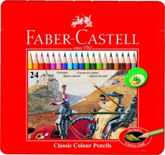 Faber Castell Ξυλομπογιές Σε Μεταλλική Συσκευασία 24Τμχ